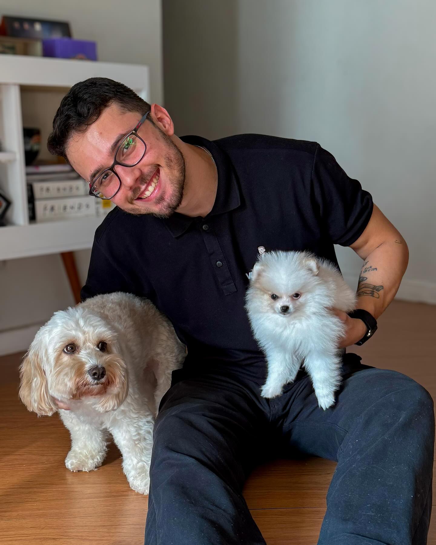 Gustavo Vettorazzi e seu cão